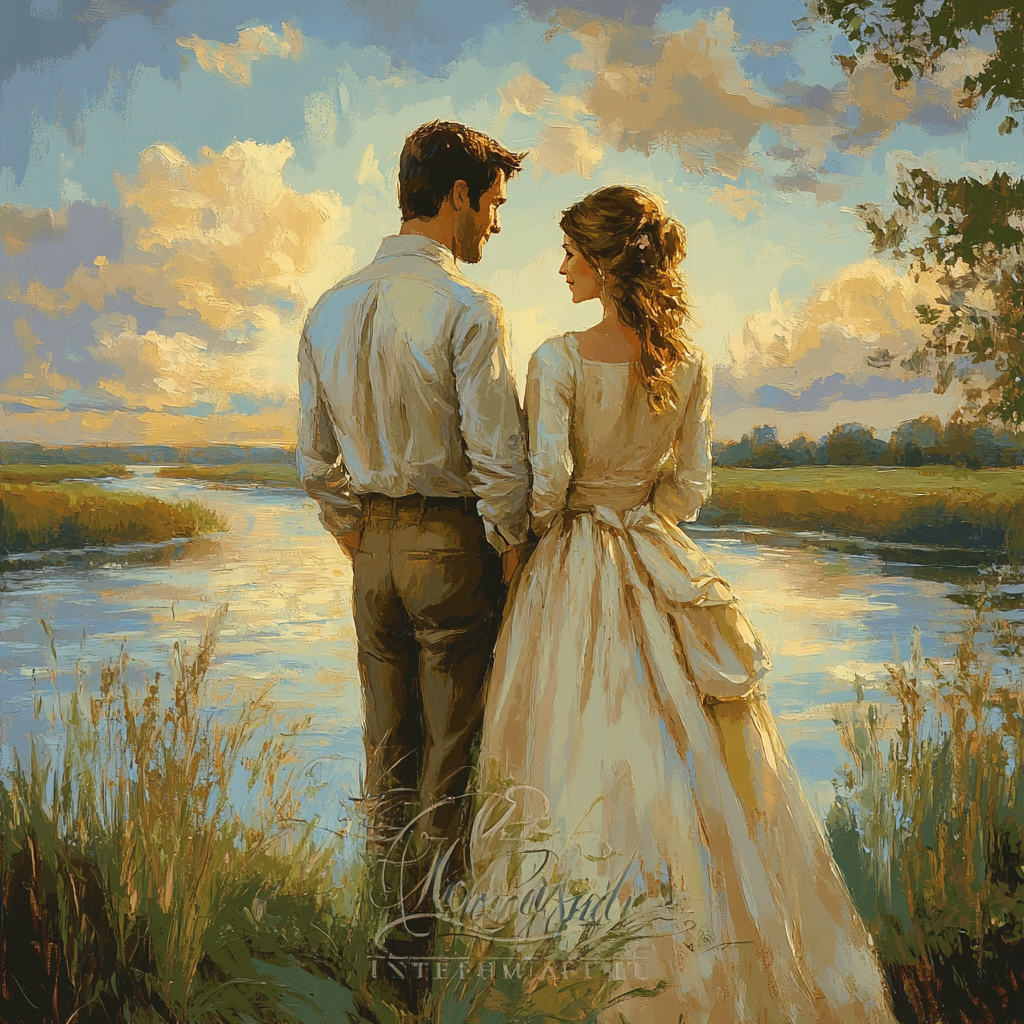 Thomas Gainsborough Inspired River Courtship paint by number