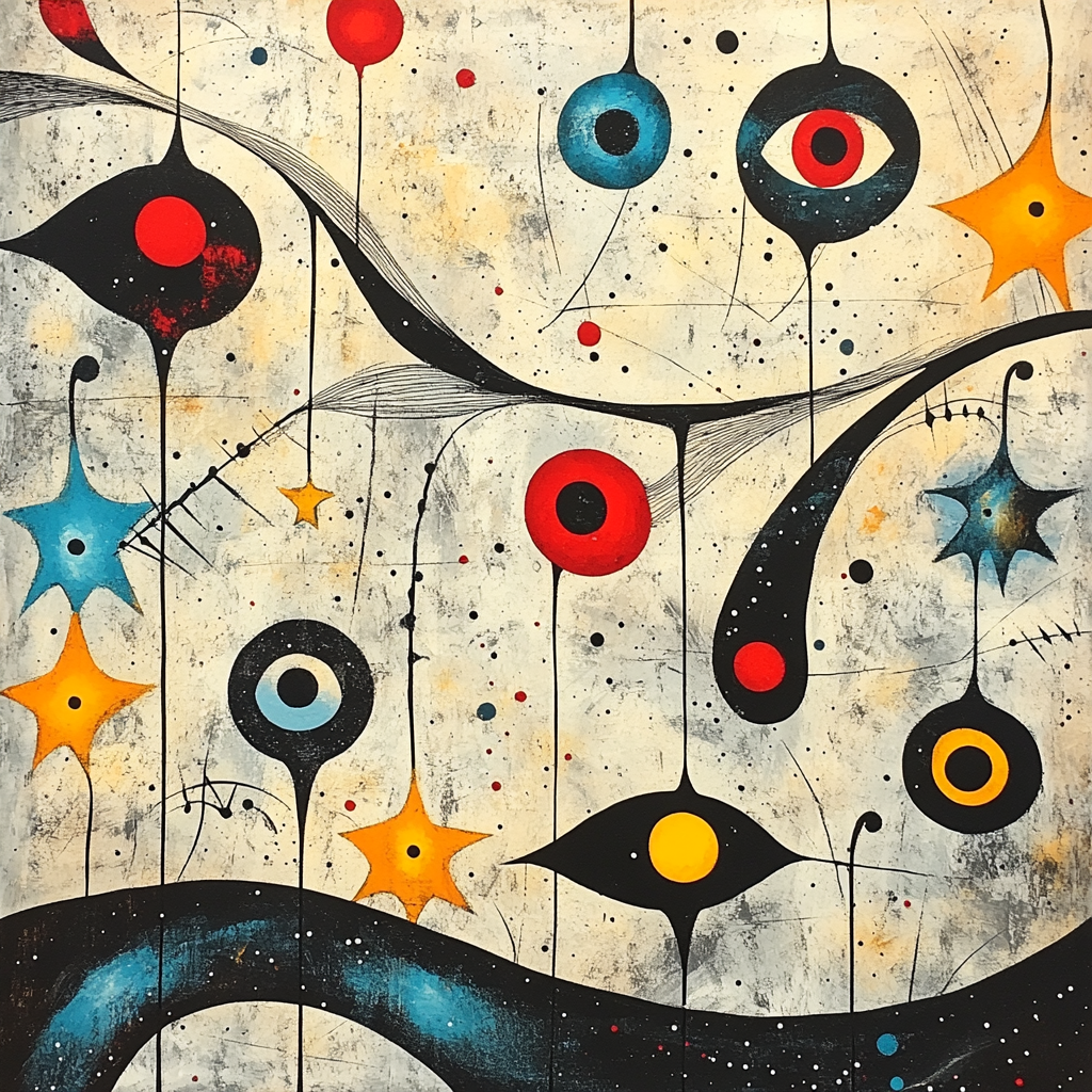 Joan Miró Inspired Dream Orchestra paint by number