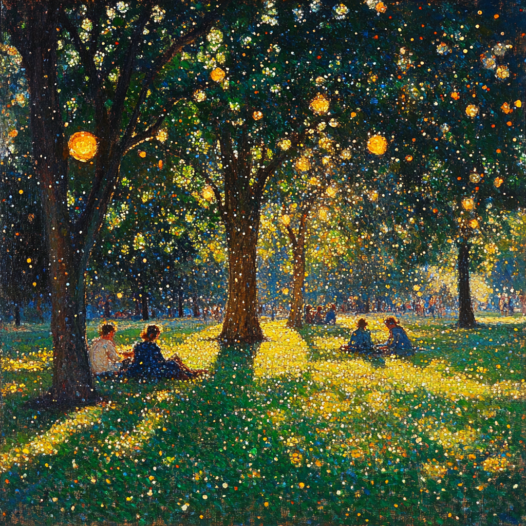 Georges Seurat Inspired Park Picnic Paint by numbers kits