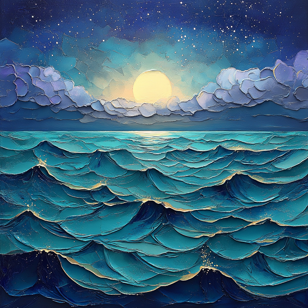 Paul Cézanne Inspired Oceanic Nebula Numbered painting kits