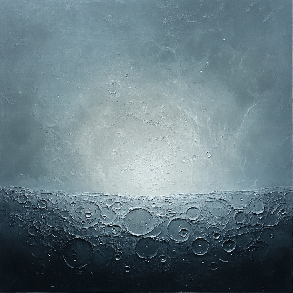 Leonardo Da Vinci Inspired Lunar Topography paint by color