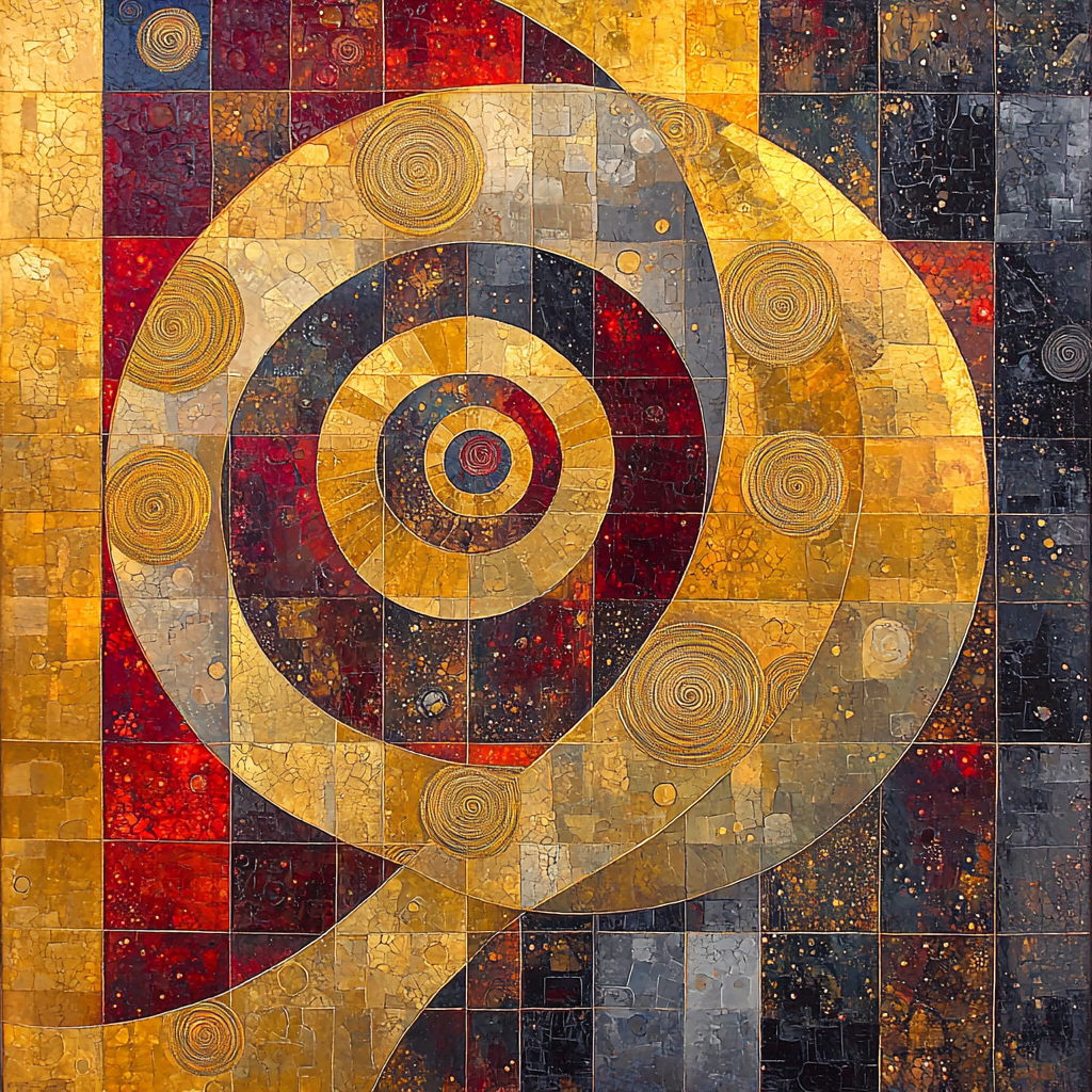 Gustav Klimt Inspired Mystical Harmony Of Spirals Paint By Number