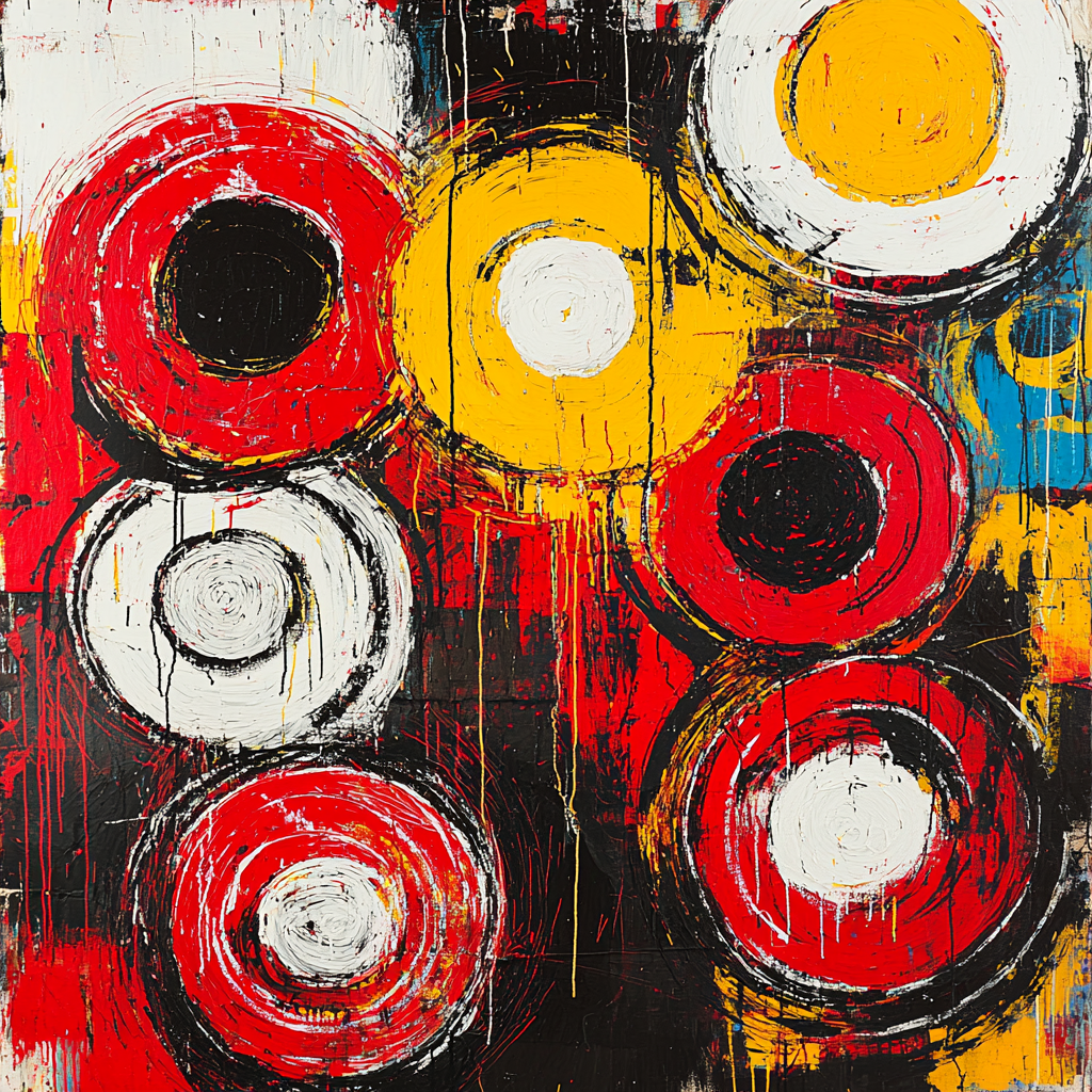 Jean-Michel Basquiat Inspired Circles Of Influence Paint By Numbers