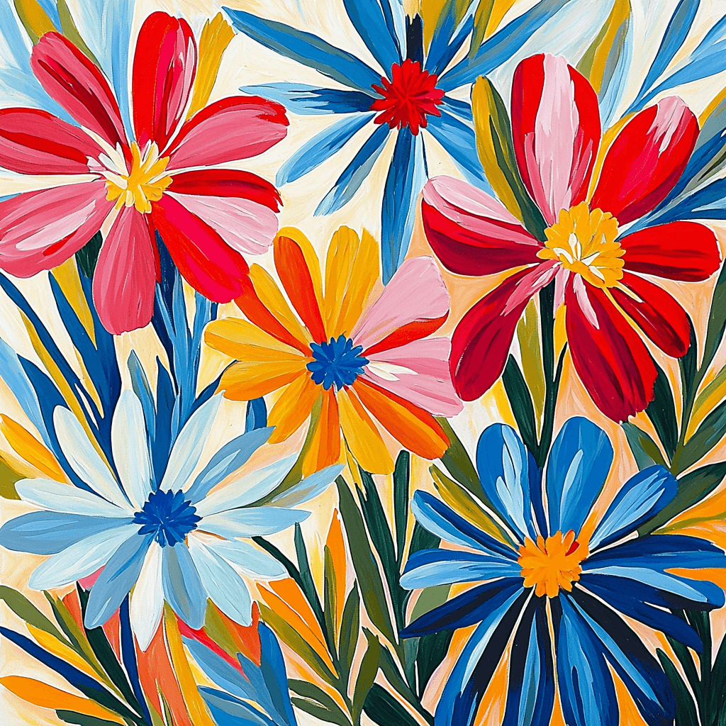 Henri Matisse Inspired Fanciful Flora DIY Paint By Numbers