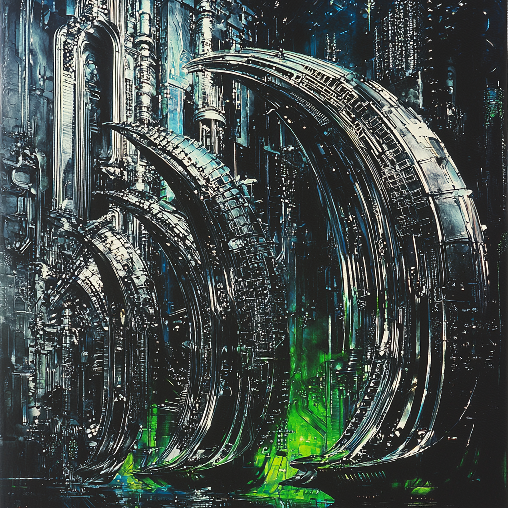 H.R. Giger Inspired Modern Sci-Fi Visions Painting By Numbers Kit