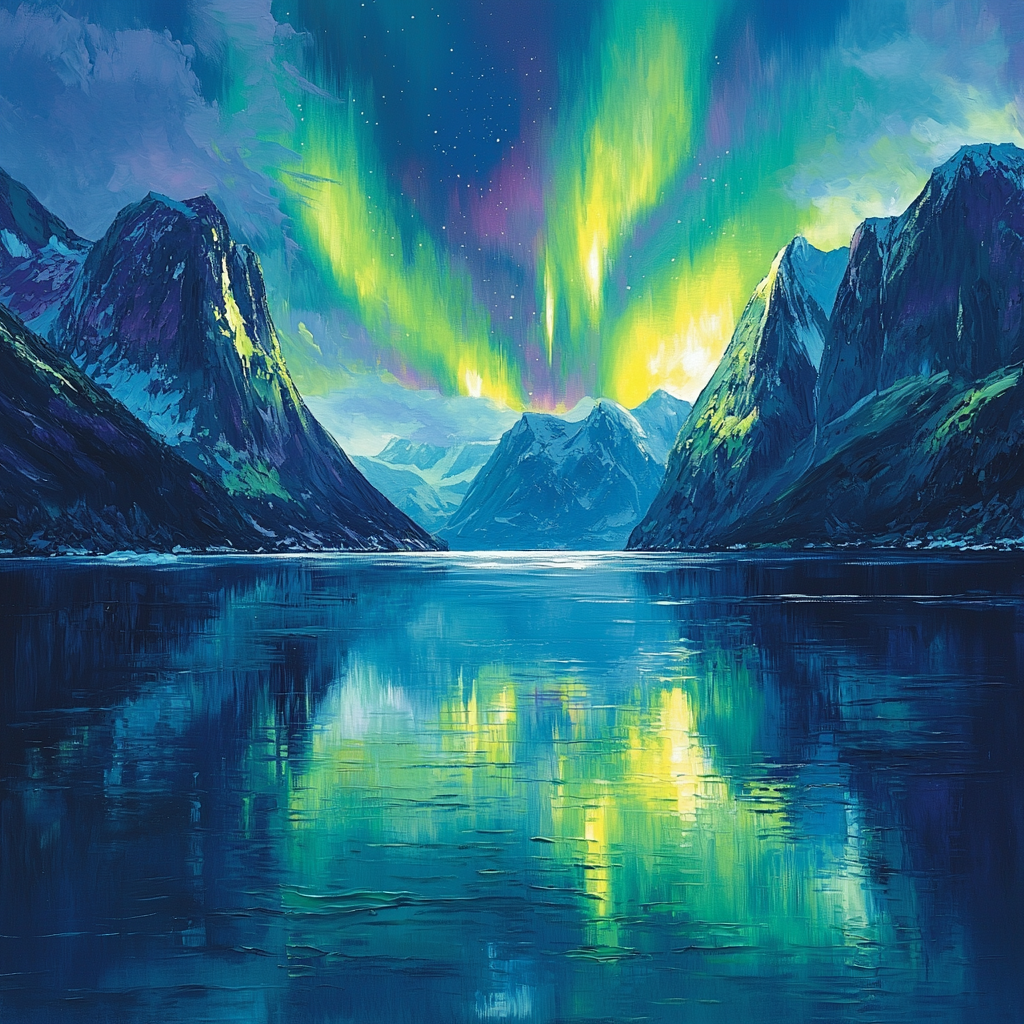 J.M.W. Turner Inspired Reflections Of The Aurora Painting By Numbers Kit