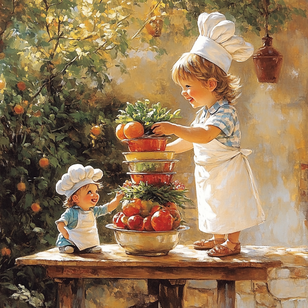 Linguini Kitchen Helper Painting by numbers kit