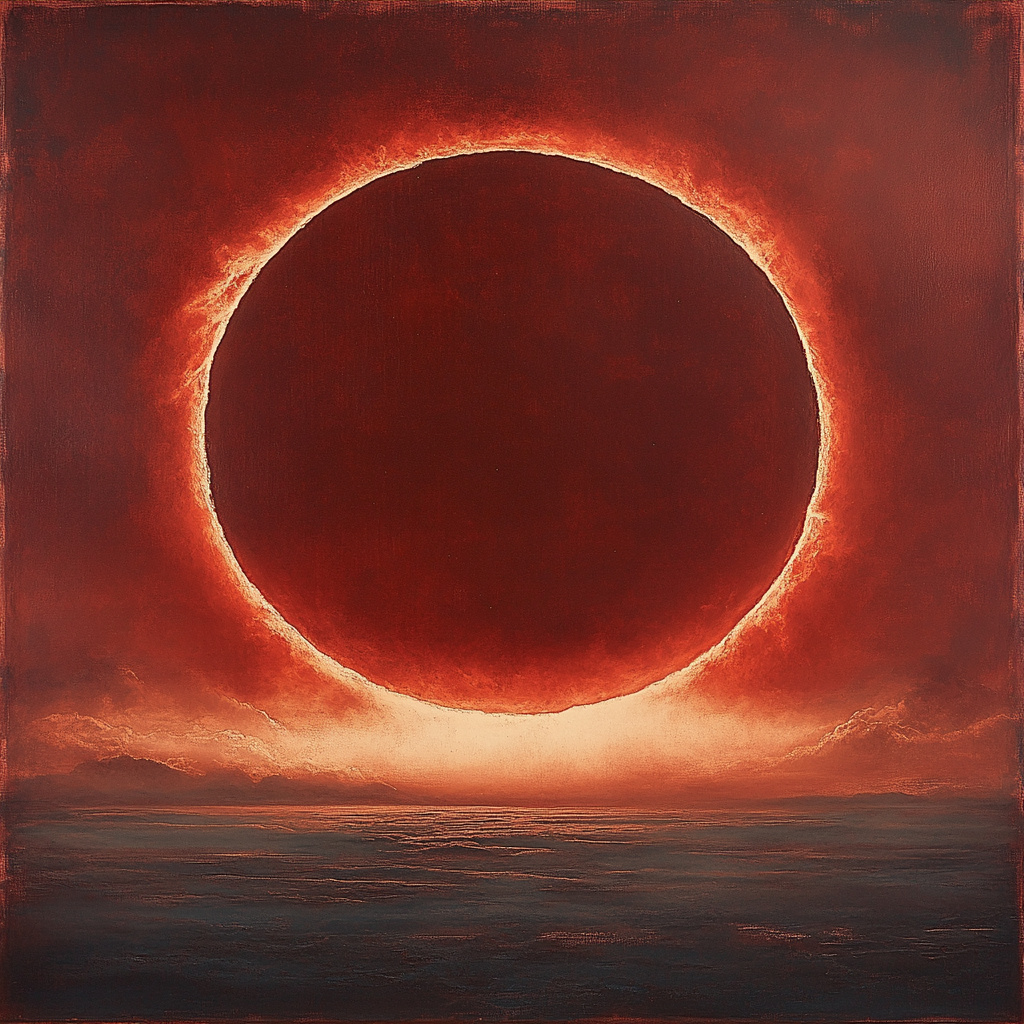 Michelangelo Inspired Solar Prominence Arch Number painting