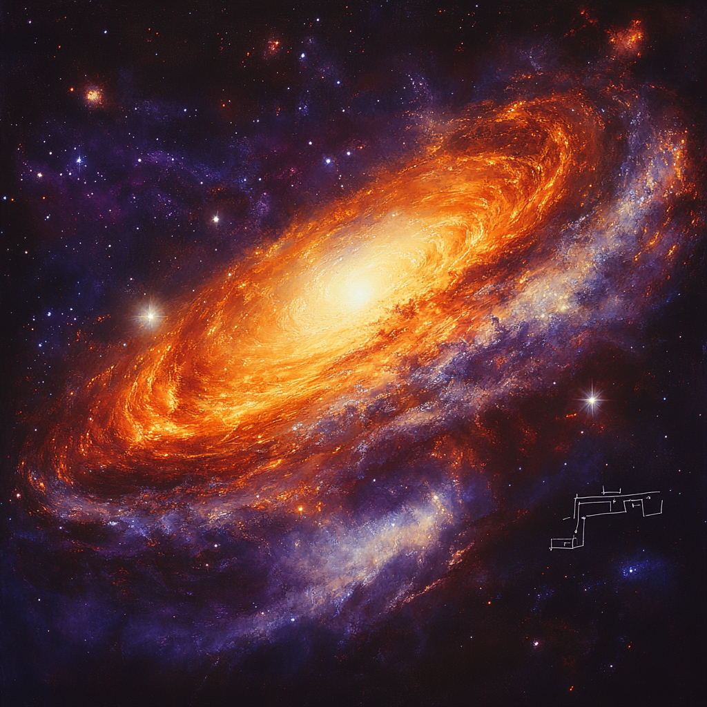 Michelangelo Inspired Nebula Drift paint by number