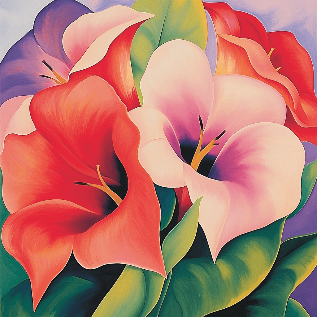 Georgia O'Keeffe Inspired Impressionist Floral Reverie DIY Paint By Numbers