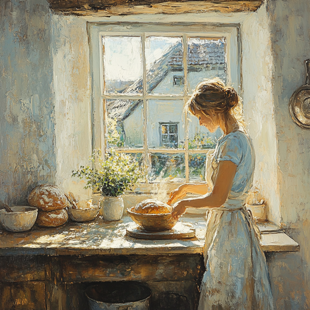 Vermeer Inspired Quiet Kitchen Numbered painting kits