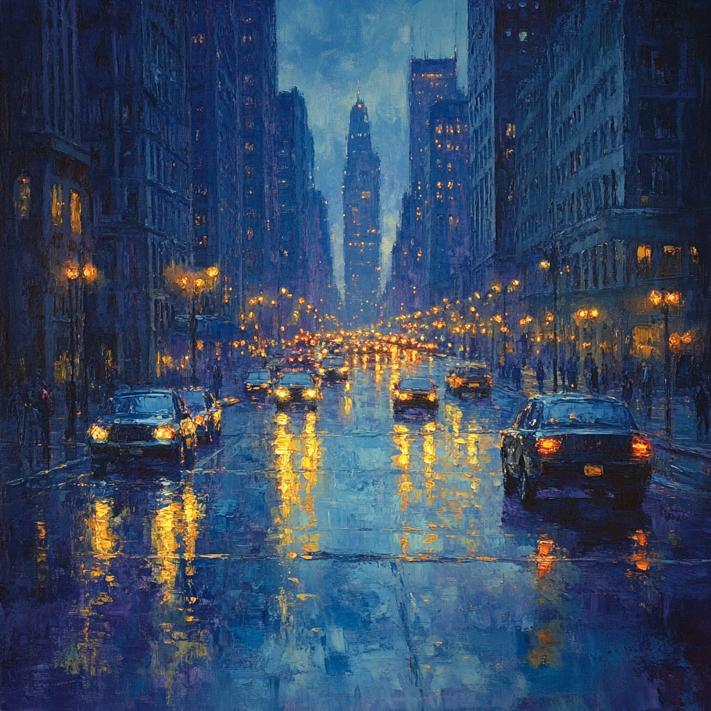 Édouard Manet Inspired City Lights Paint by numbers kits