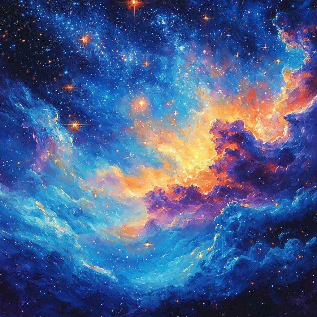 Leonardo Da Vinci Inspired Nebula Dreams Paint By Number