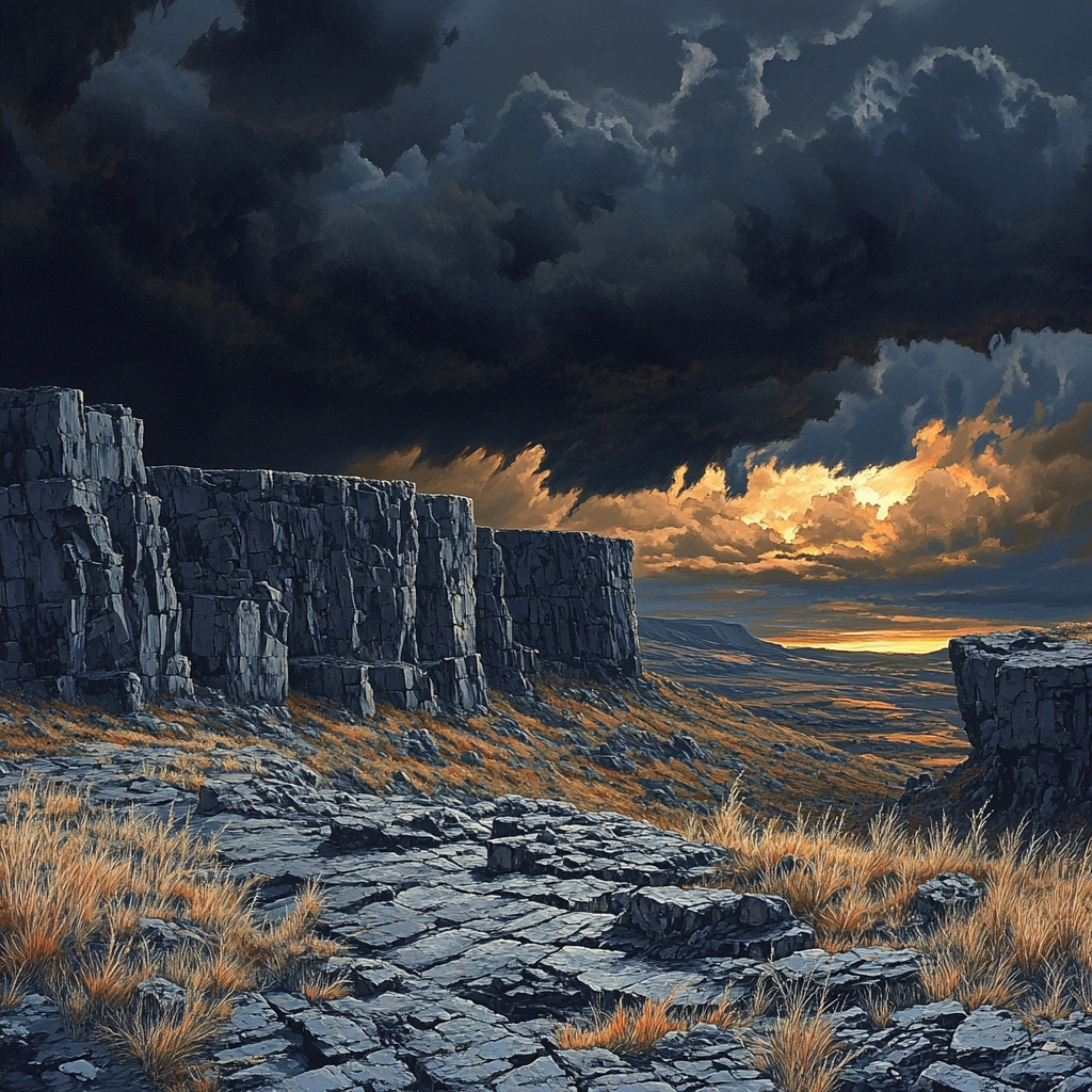 Francisco Goya Inspired Storm Over Craggy Plateau Paint by numbers kits