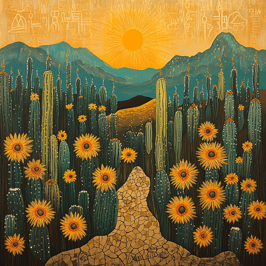 Frida Kahlo Inspired Desert Resilience painting number kit