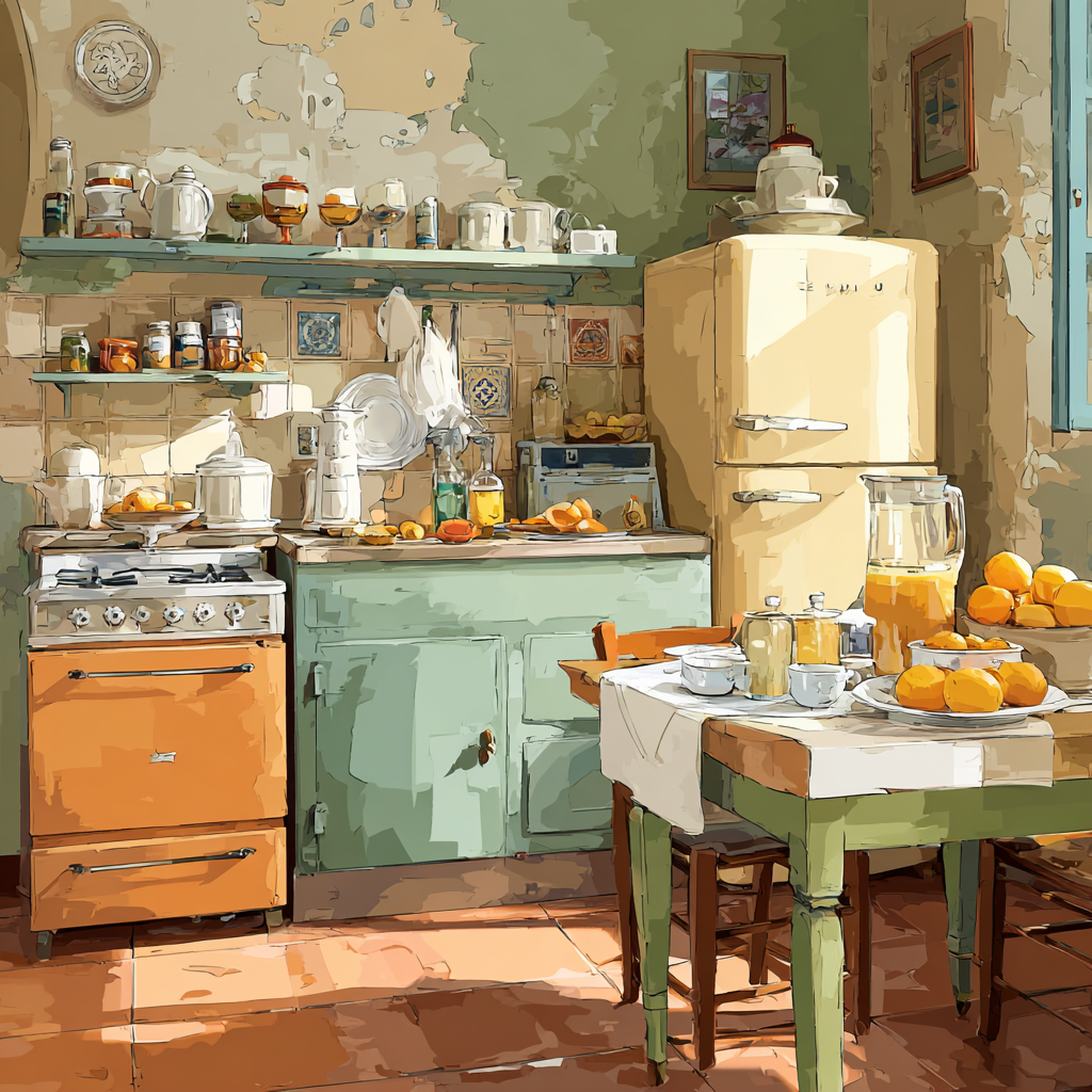 Pierre Bonnard Inspired Kitchen Interior Paint by numbers art