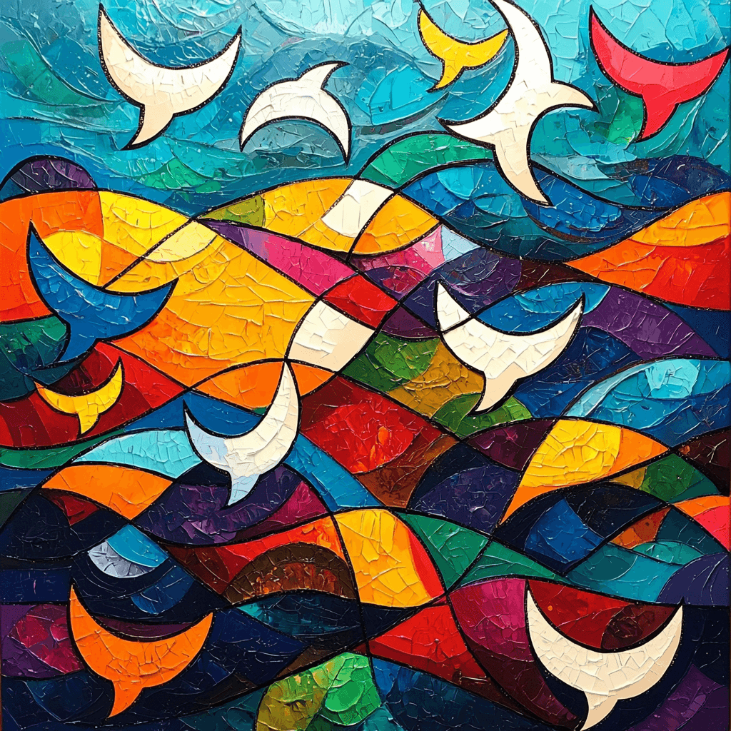 Pablo Picasso Inspired Picasso's Oceanic Odyssey Paint By Numbers