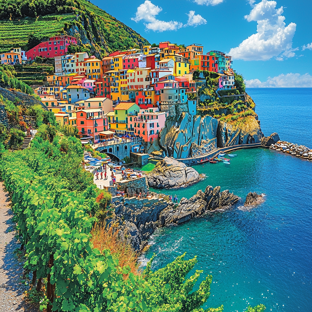 Cinque Terre Coast Trail DIY Paint By Numbers
