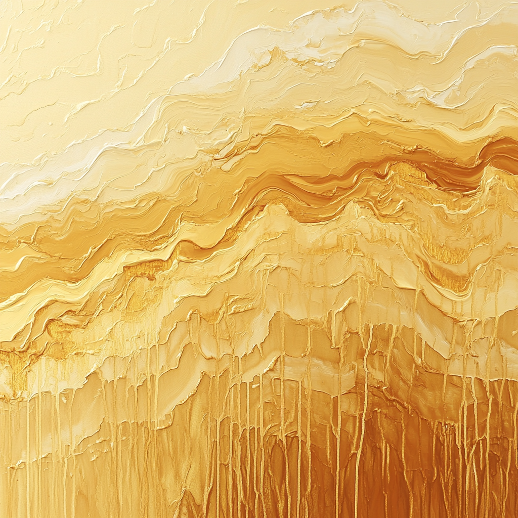 Jackson Pollock Inspired Golden Desert Mirage paint by color