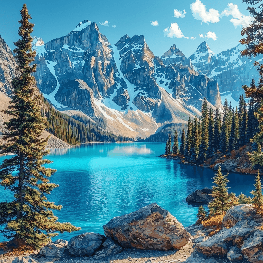 Lake Louise - Banff National Park, Canada Paint By Numbers