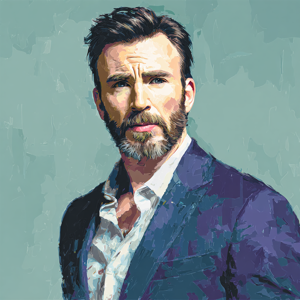Chris Evans: Midnight Beacon Of Quiet Resolve Numbered painting kits