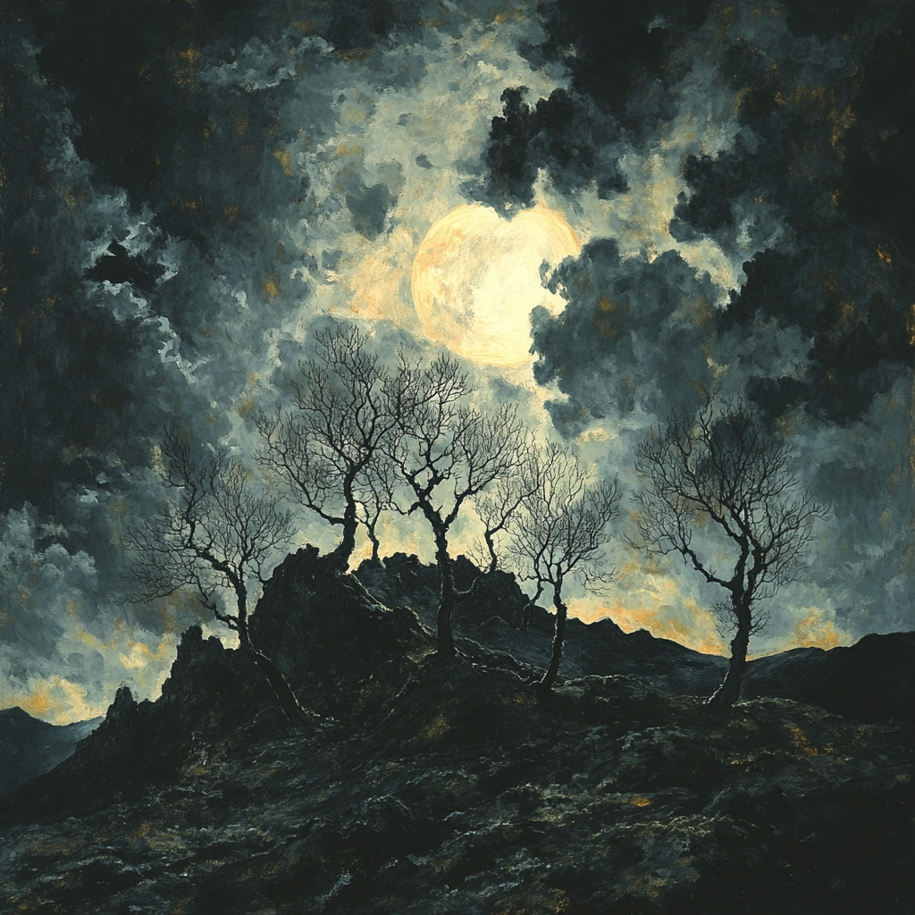 Francisco Goya Inspired Midnight Barren Ridge Numbered painting kits