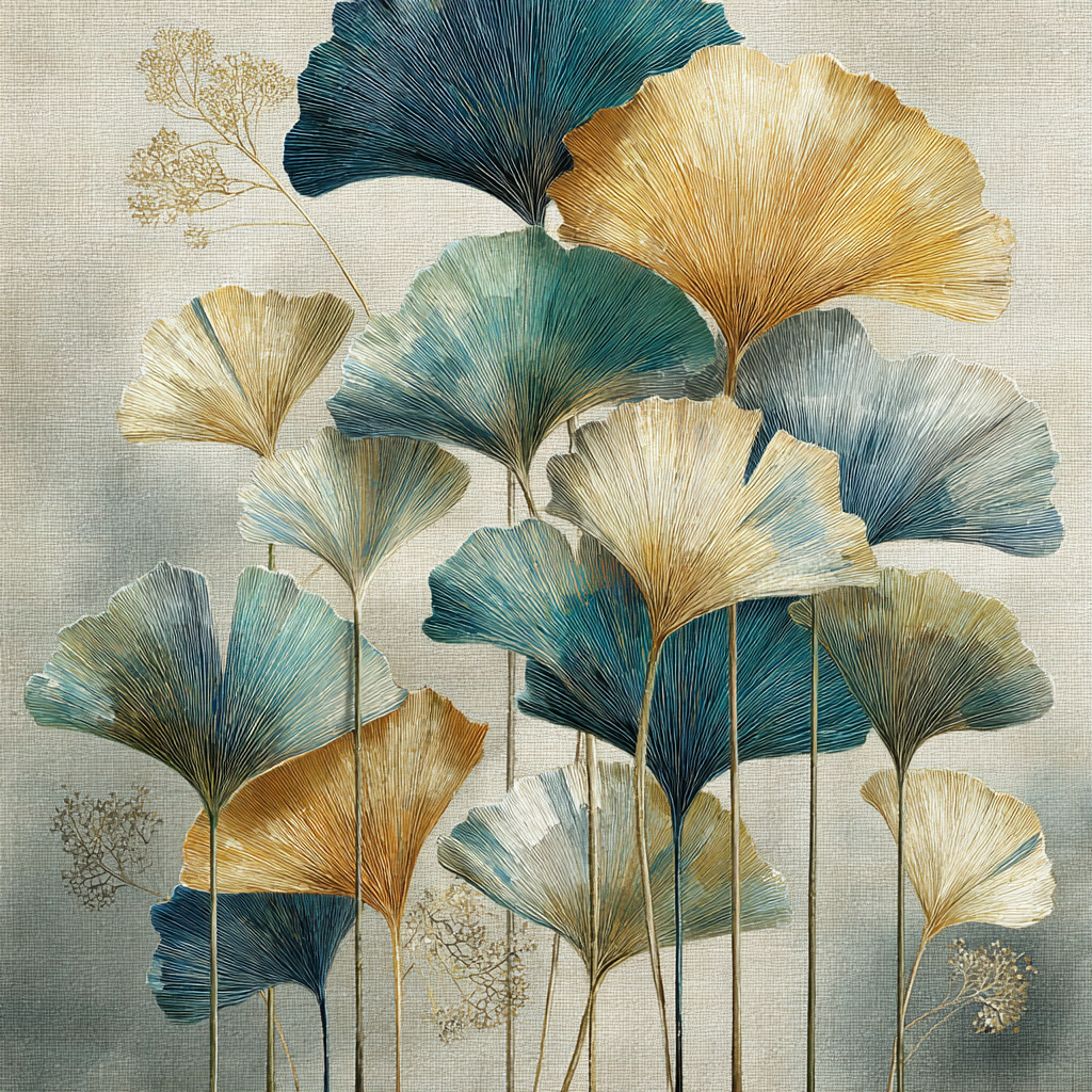 Ginkgo Canopy In Quiet Gradient DIY paint by numbers