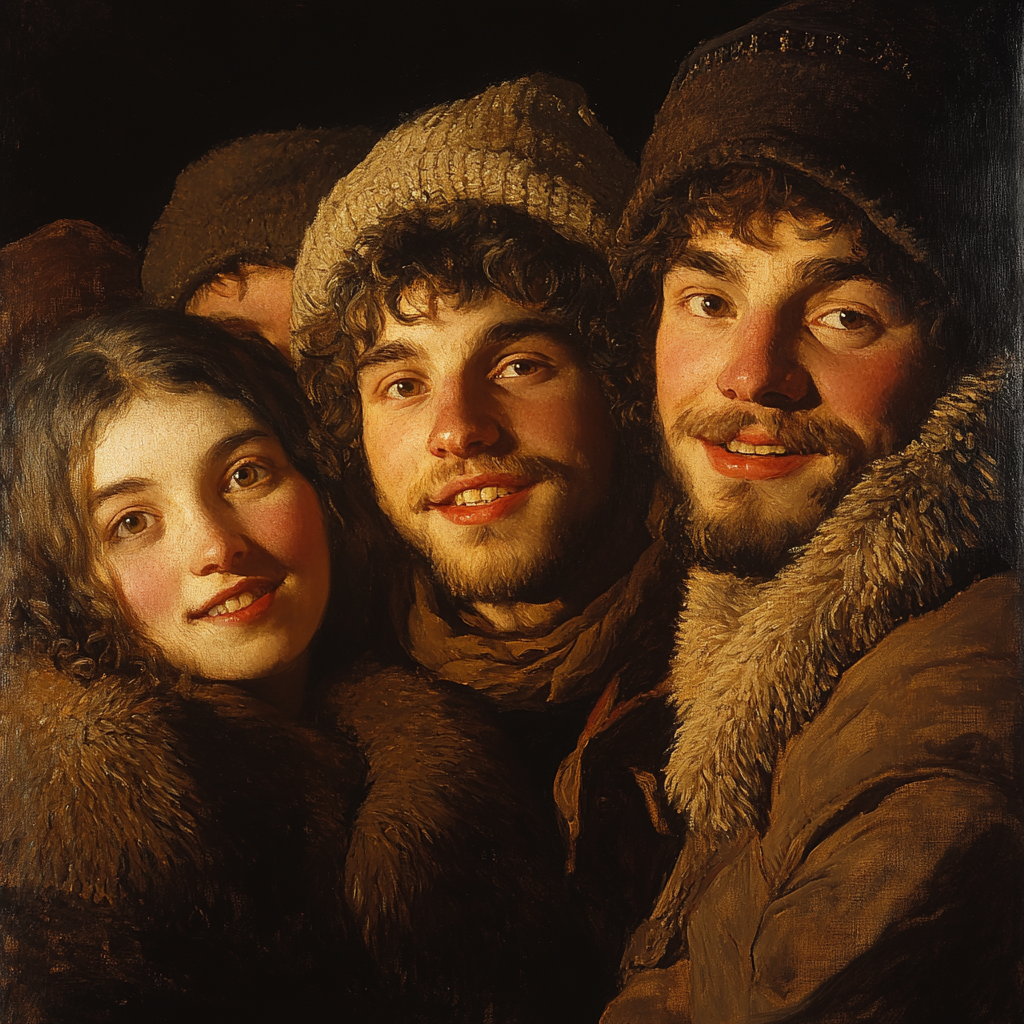 Rembrandt Inspired Intimate Portrait Of Friends DIY paint by numbers