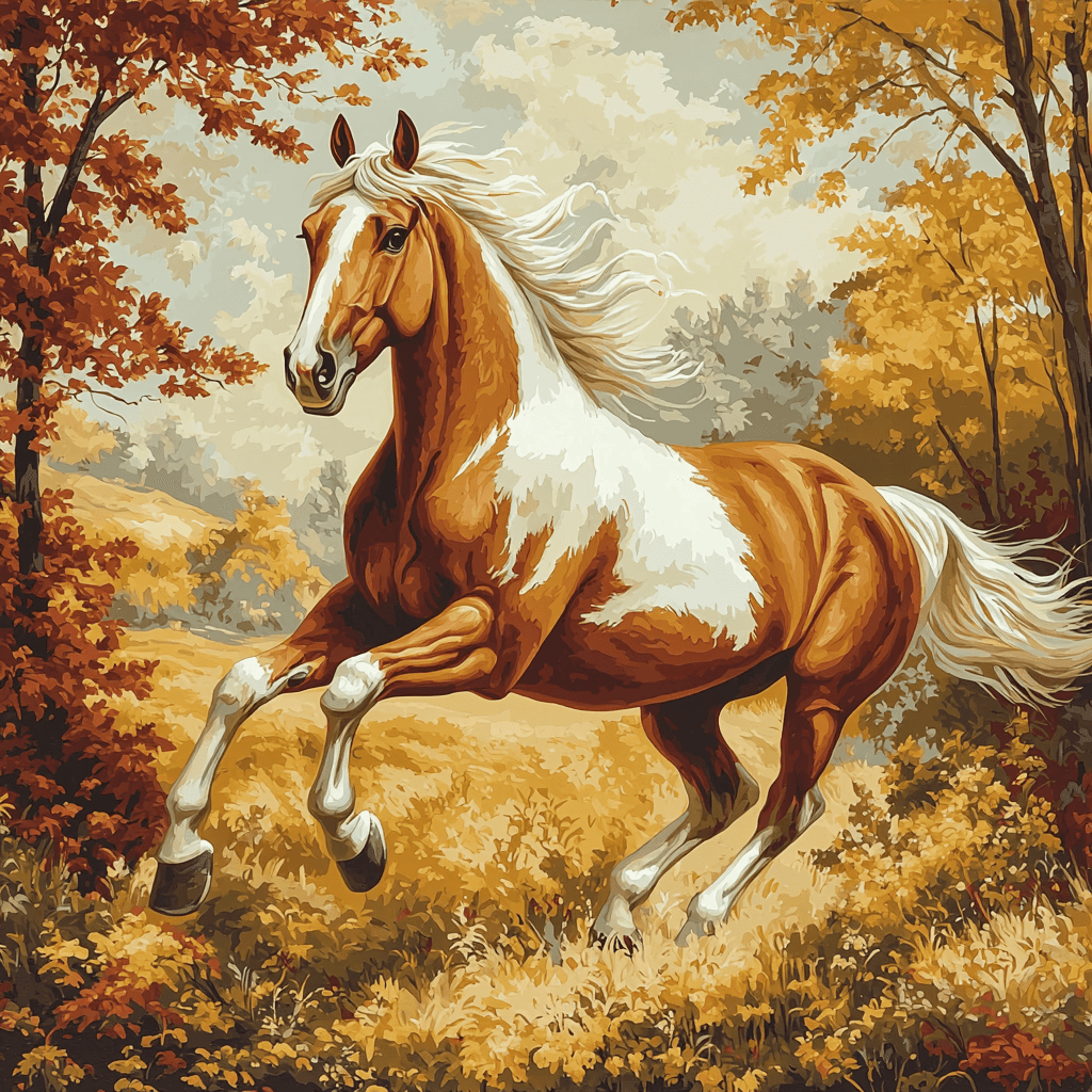 George Stubbs Inspired Romantic Era Horse Grace Paint By Numbers Kits