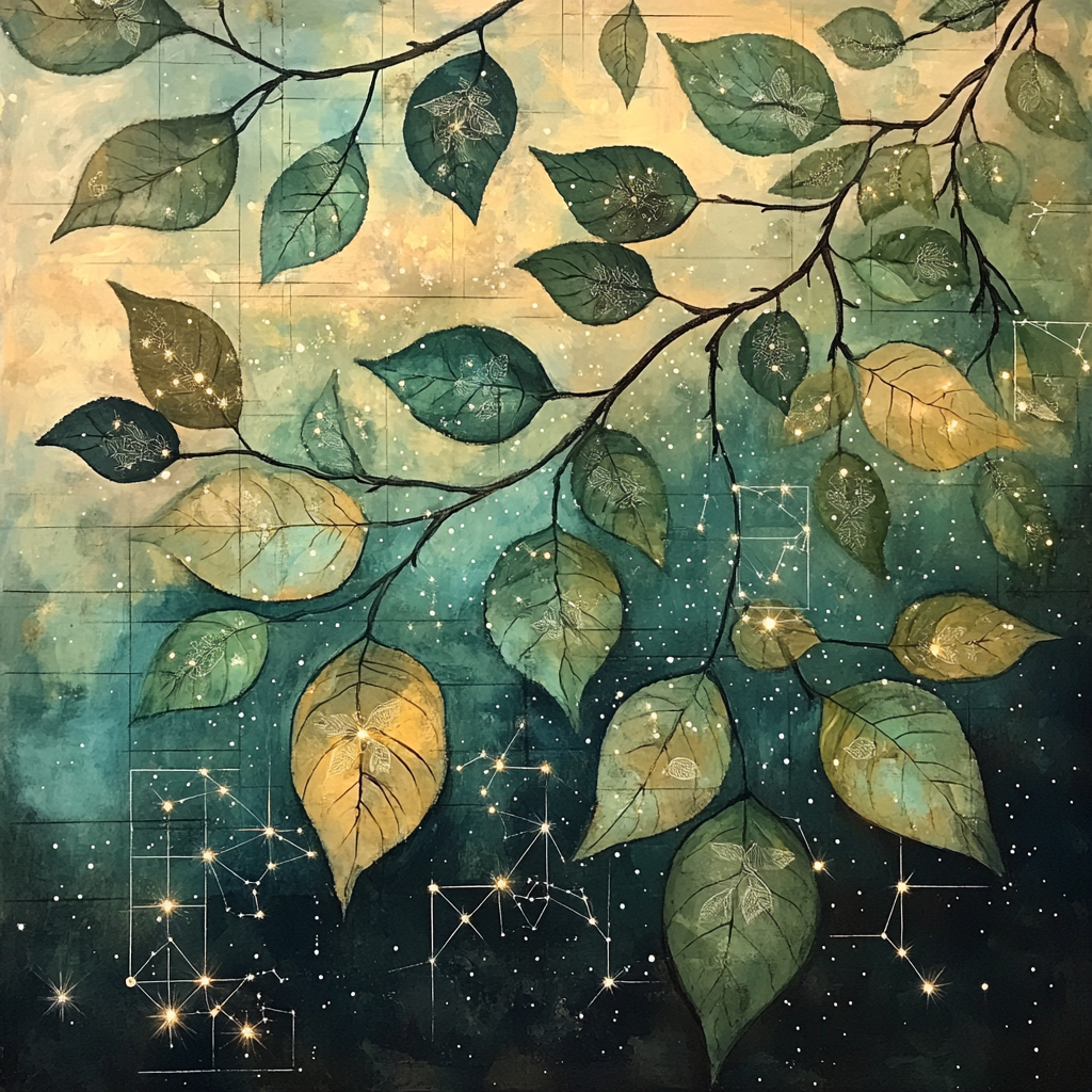 Max Ernst Inspired Celestial Herbarium Numbered painting kits