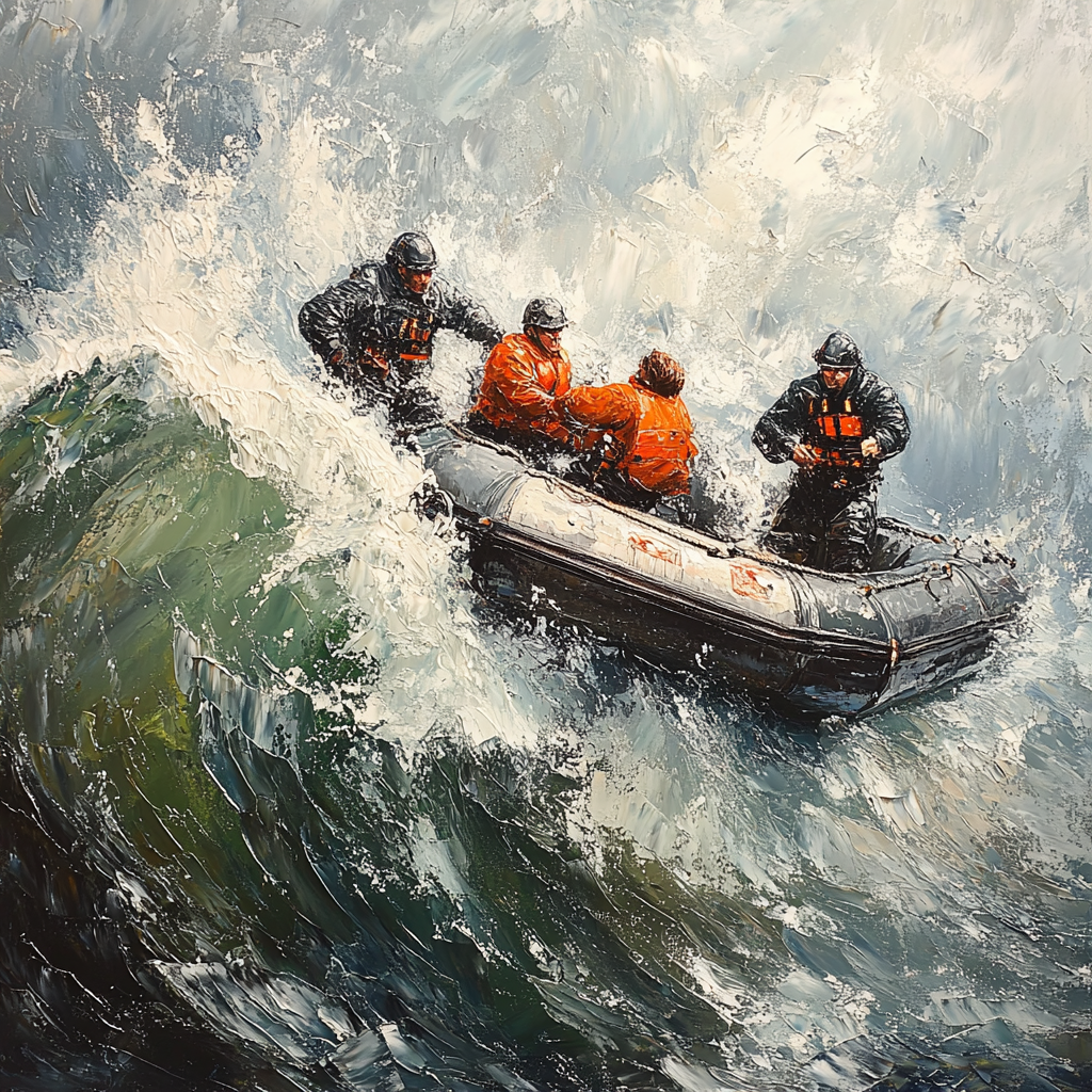 Géricault Inspired Rescue At Sea paint by numbers