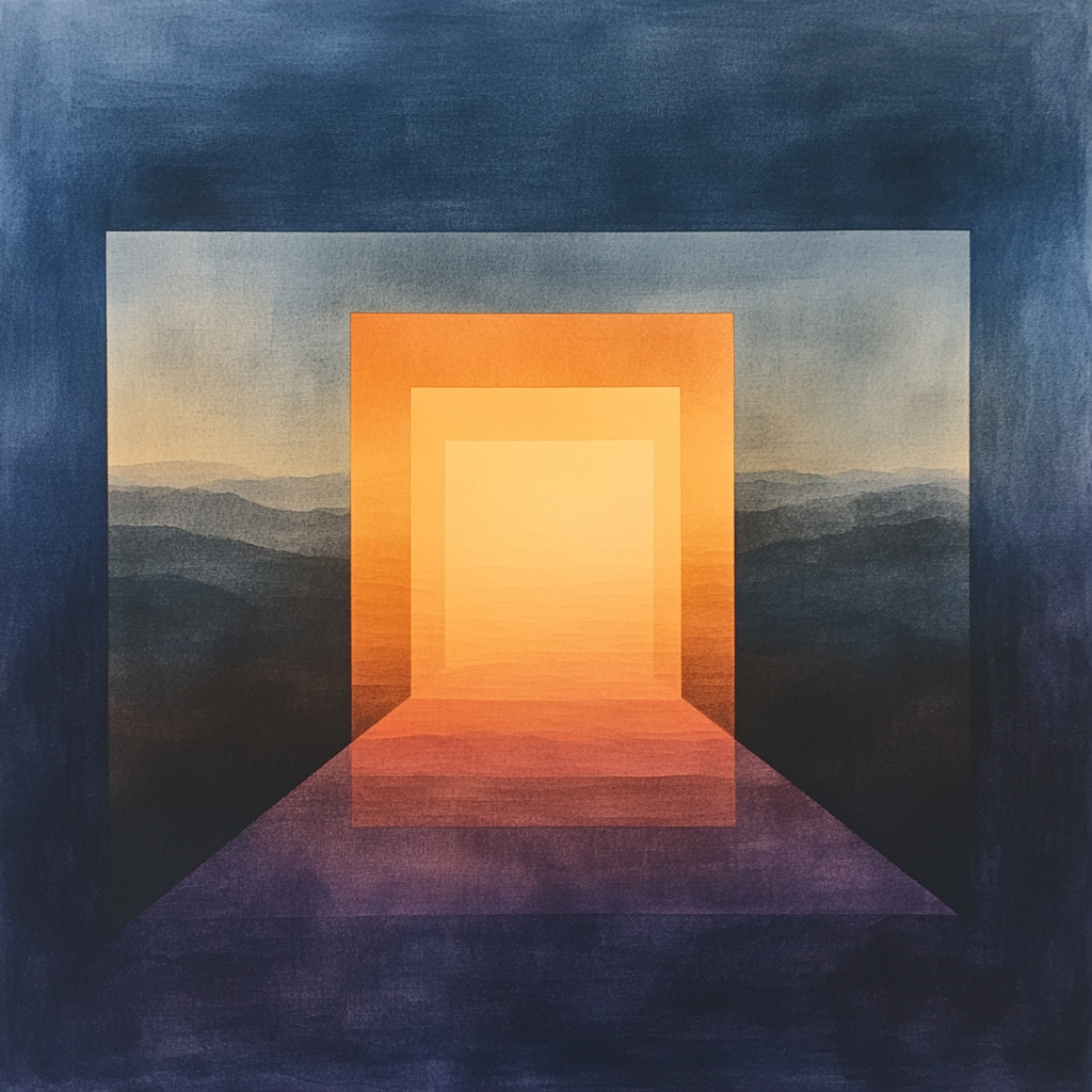 Mark Rothko Inspired Twilight Nebula paint by numbers