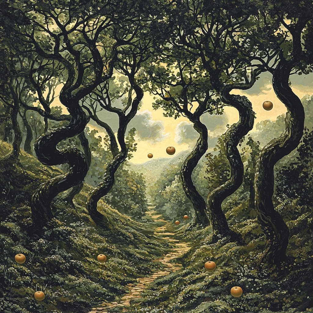 Rene Magritte Inspired Mystical Forest Walk Painting By Numbers Kit