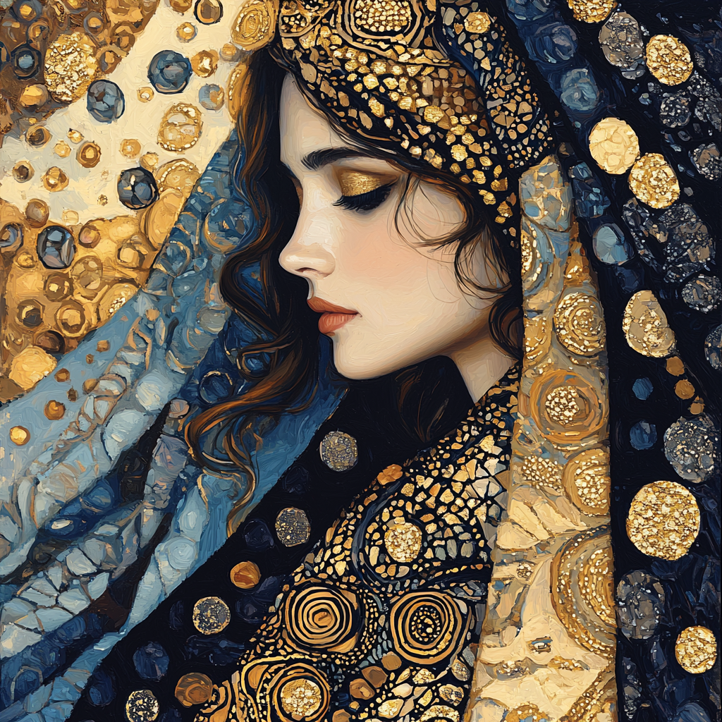 Gustav Klimt Inspired Elegant Enigma Painting Number Kit