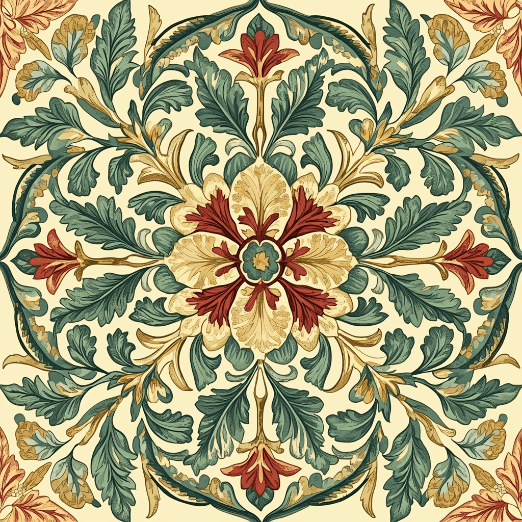 William Morris Inspired Elegant Patterns Paint By Numbers