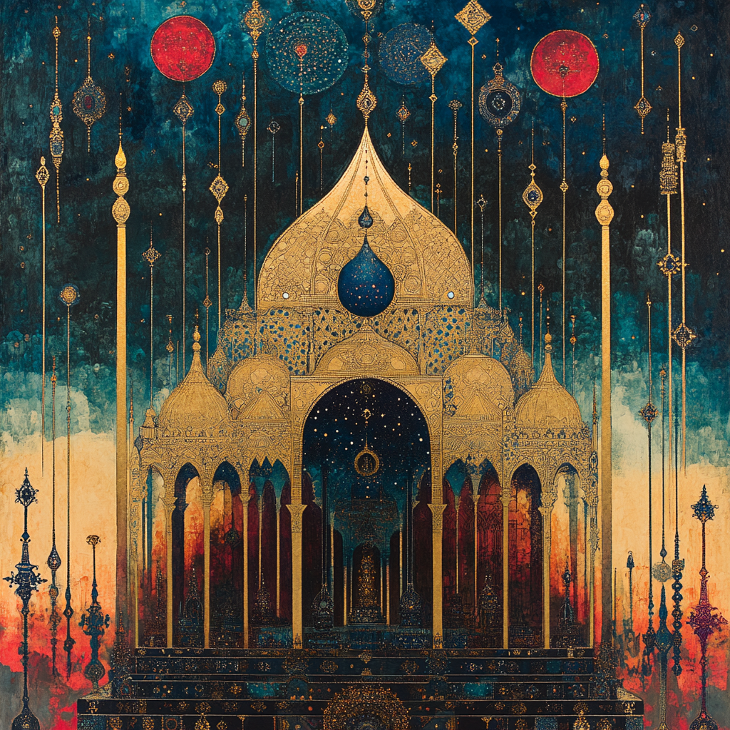 Gustave Moreau Inspired Mystic Temple paint by numbers