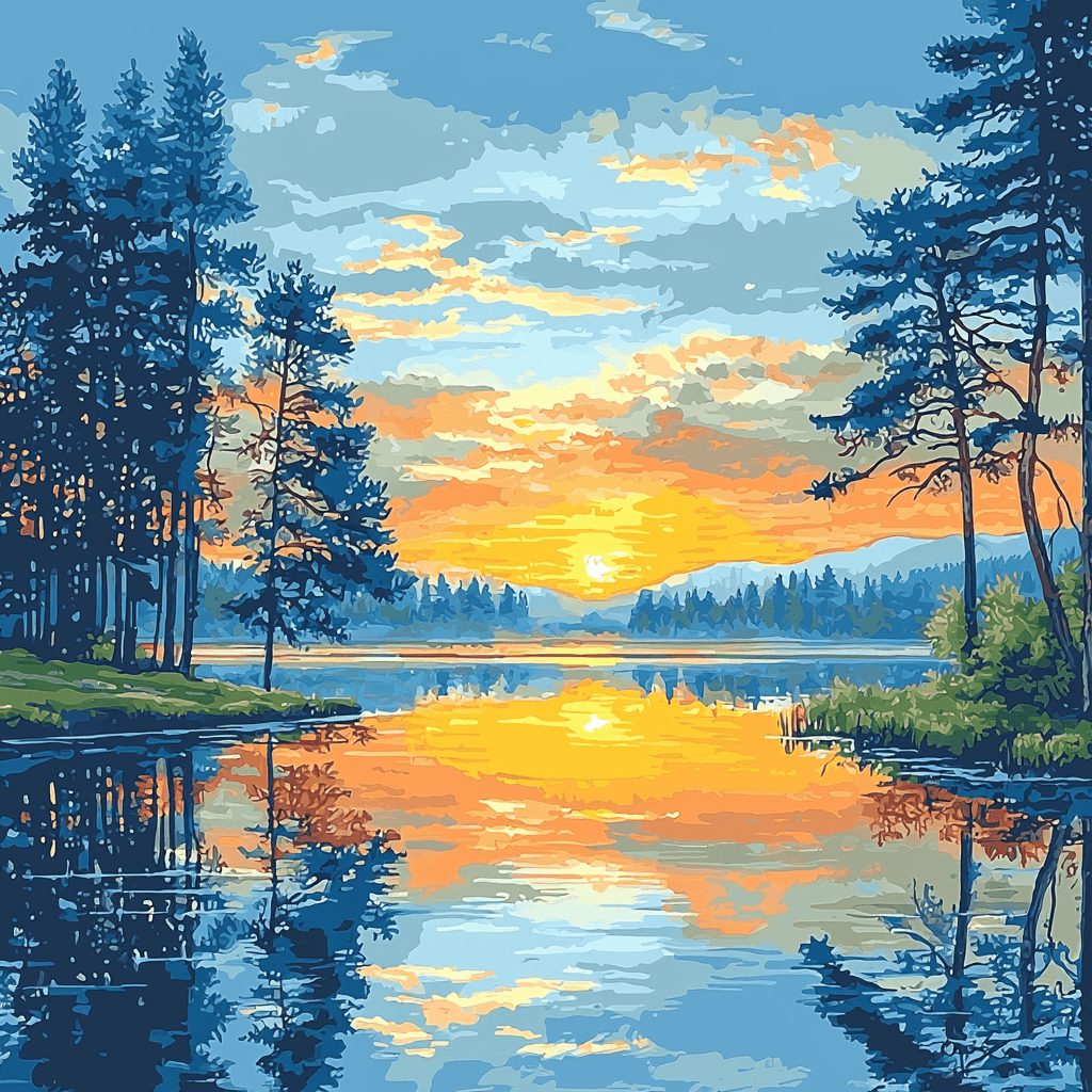 John William Waterhouse Inspired Romantic Lake Reflection Paint By Numbers