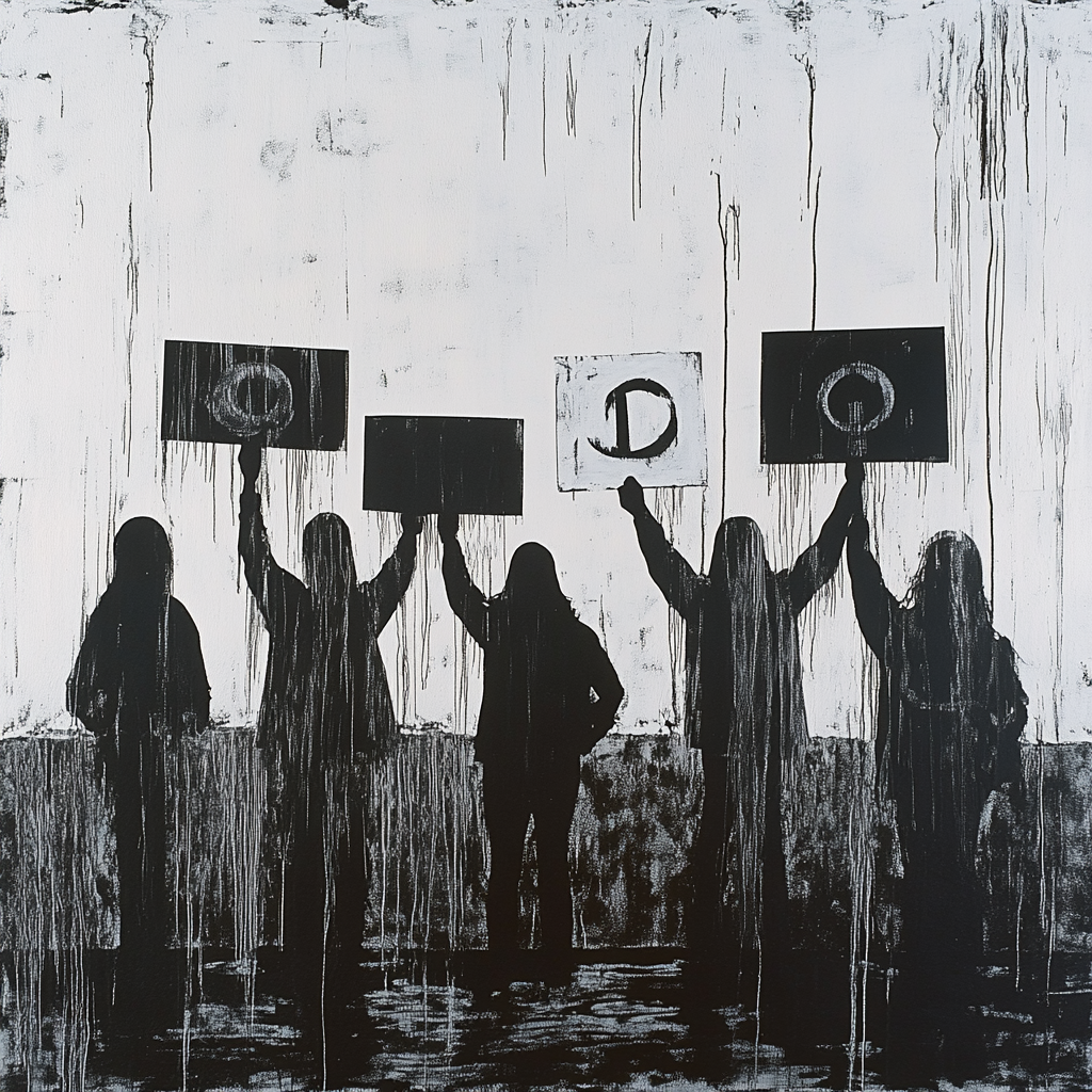Banksy Inspired Peaceful Protest Number painting