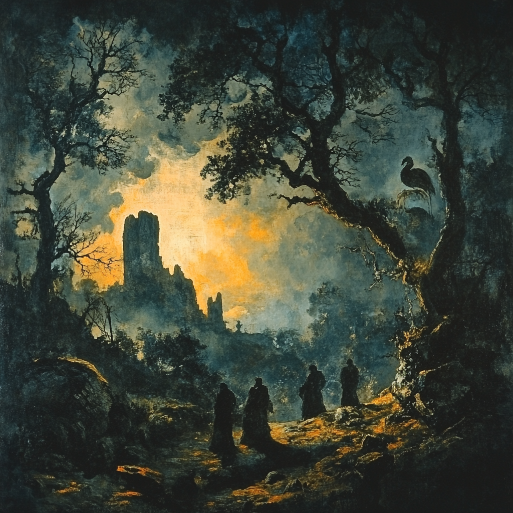 Francisco Goya Inspired Dark Fantasia paint by color