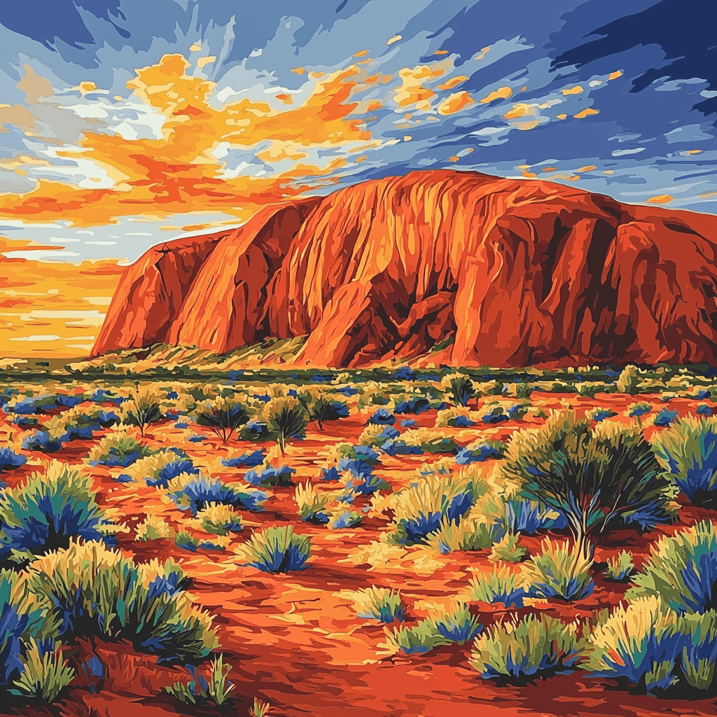 Uluru Painting Number Kit