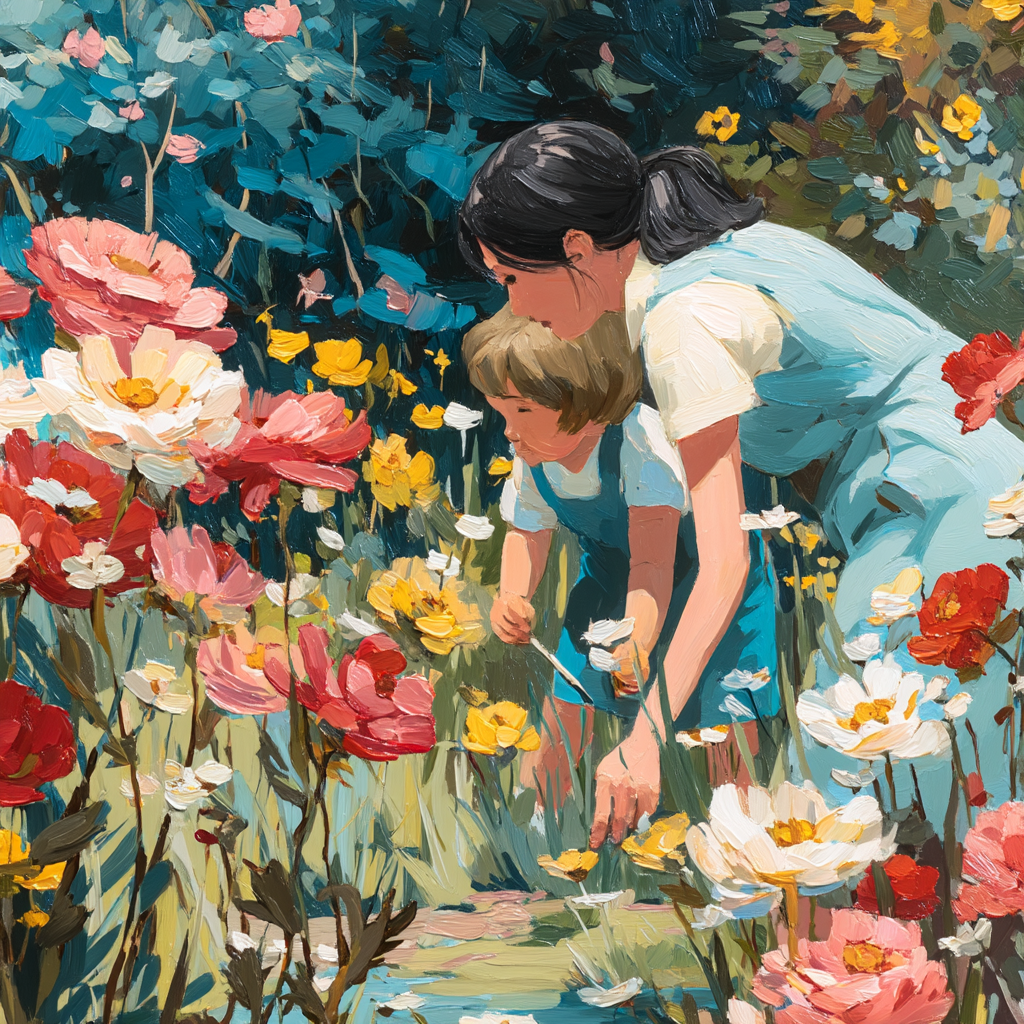 A Day In The Flower Garden DIY Paint By Numbers