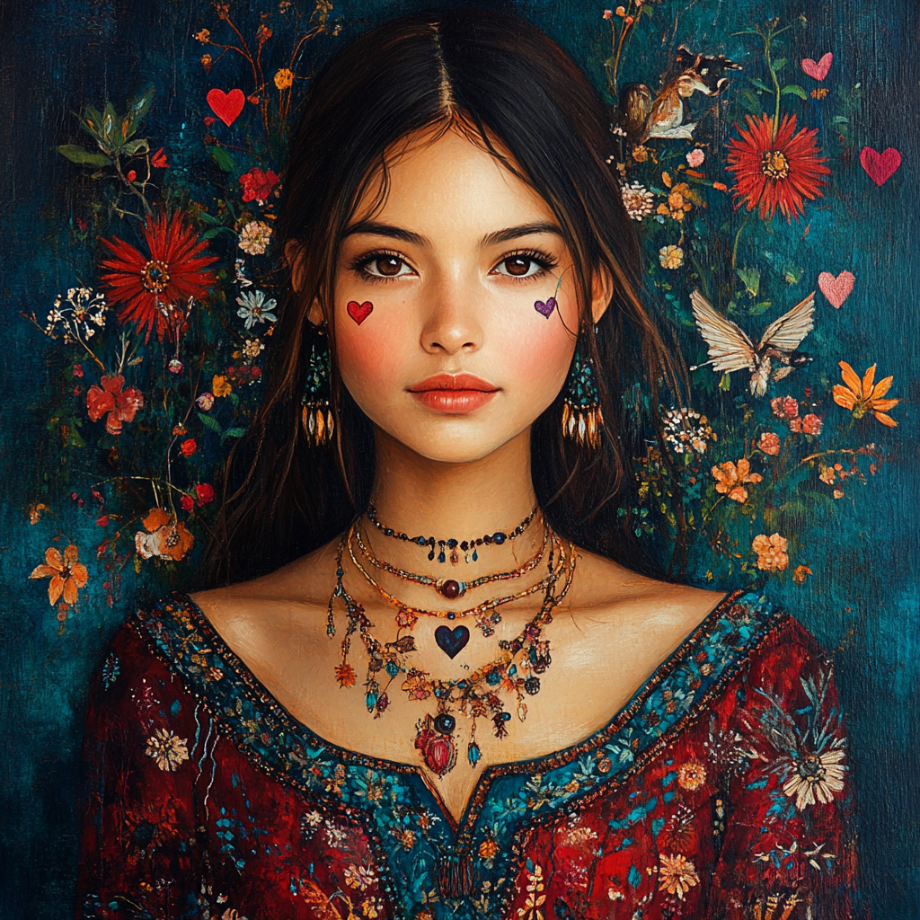 Frida Kahlo Inspired Portrait Of Resilience paint by numbers