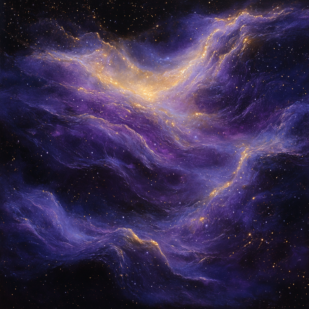 Caravaggio Inspired Celestial Nebula Drift paint by number