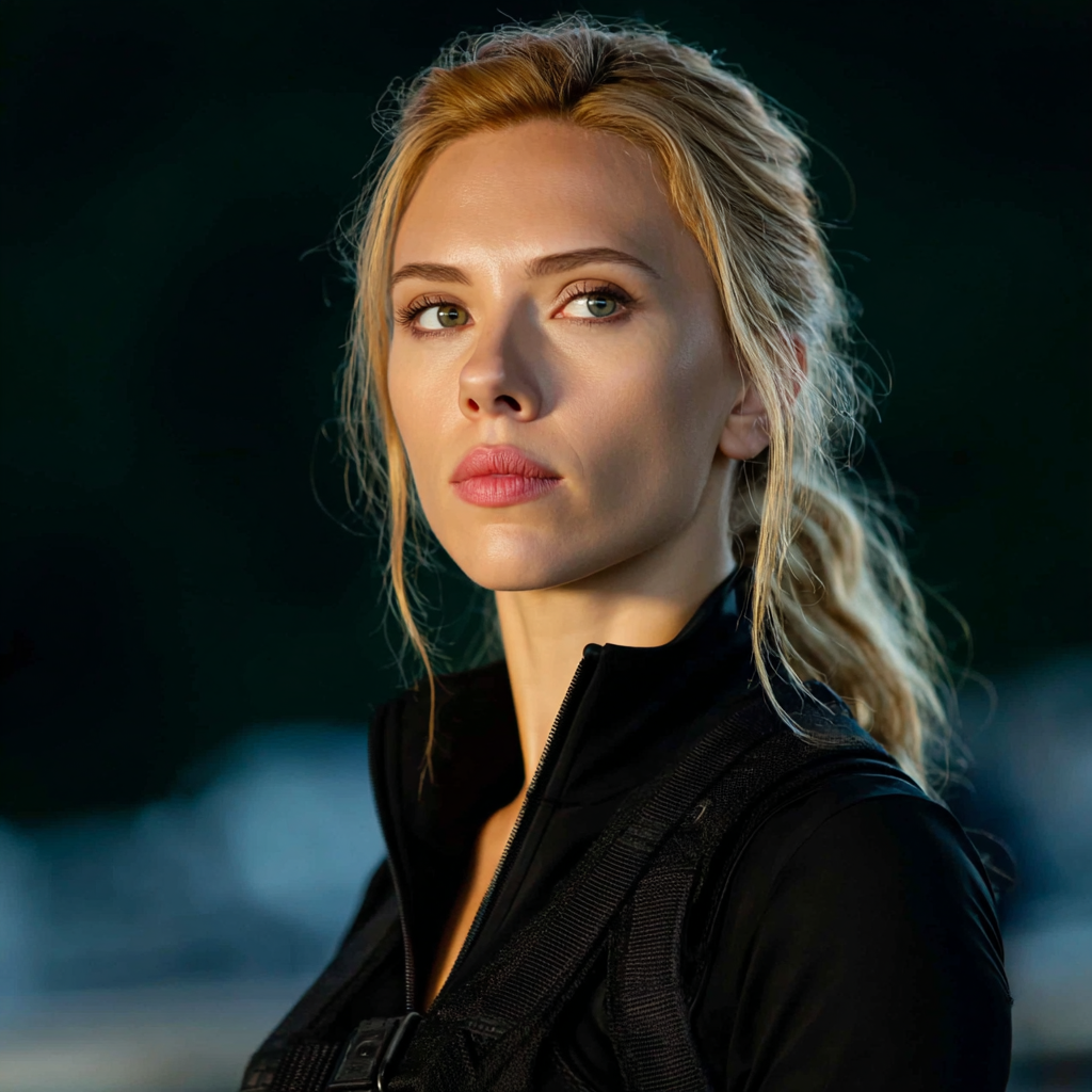 Scarlett Johansson Unveiling The Enigmatic Black Widow Number painting