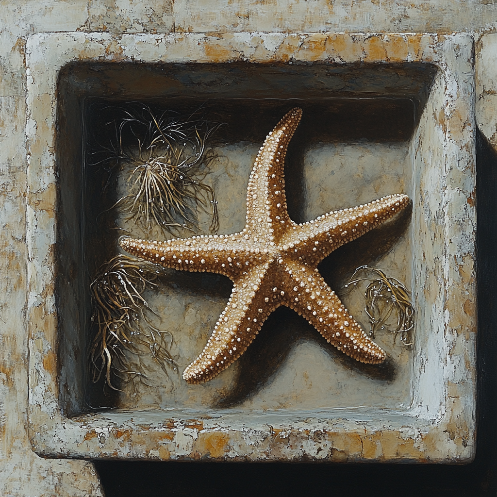 Caravaggio Inspired Tidal Pool Reliquary paint by number
