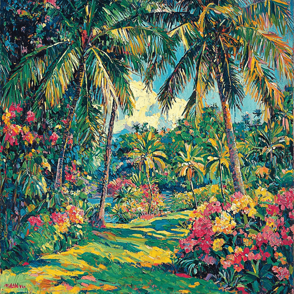 Paul Gauguin Inspired Tropical Serenity Paint By Color