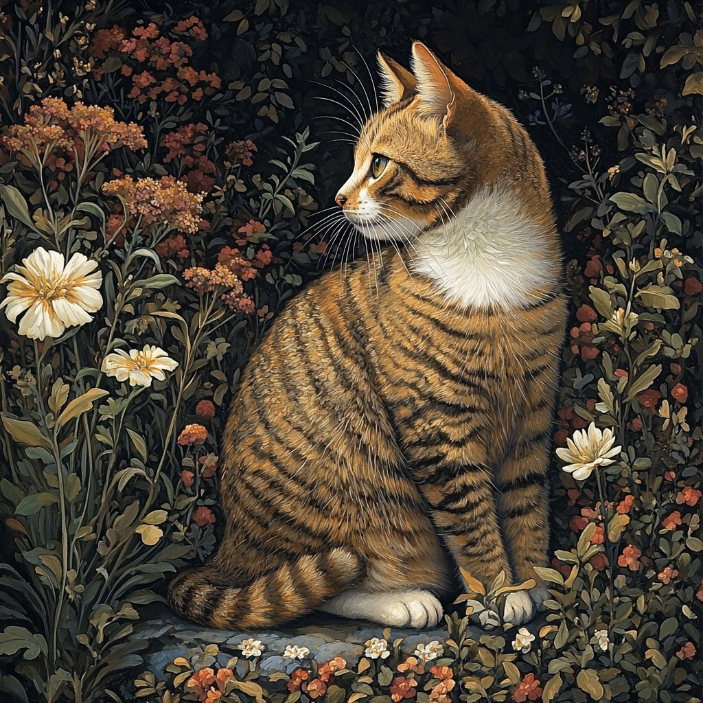 John William Waterhouse Inspired Feline Enigma Paint By Numbers Art