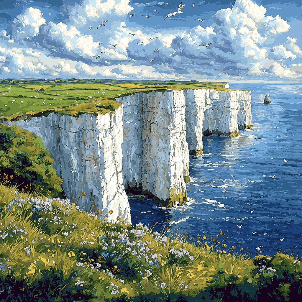 Old Harry Rocks - Dorset Painting Number Kit