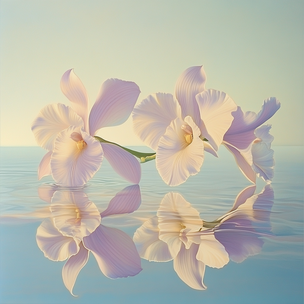 Salvador Dali Inspired Floating Orchids DIY paint by numbers