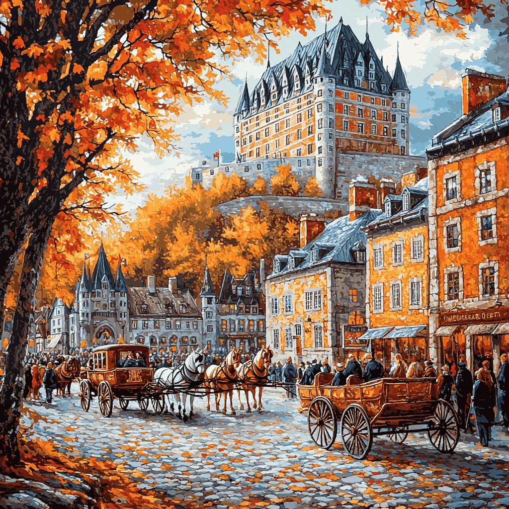 Old Quebec - Quebec City, Canada DIY Paint By Numbers
